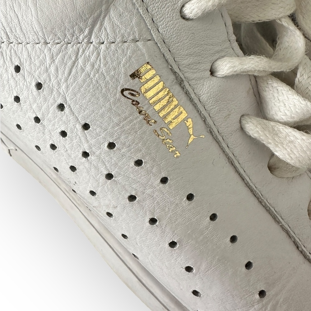 Men’s Puma “Court Star” Tennis Shoes - Size 13 - White Genuine Leather - Picture 5 of 10